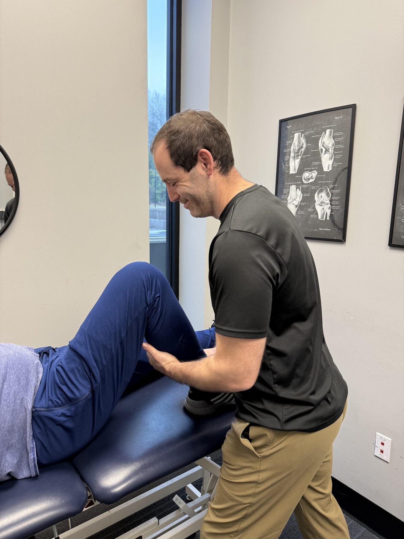 Lumbar assessment for a disc bulge at Physio+