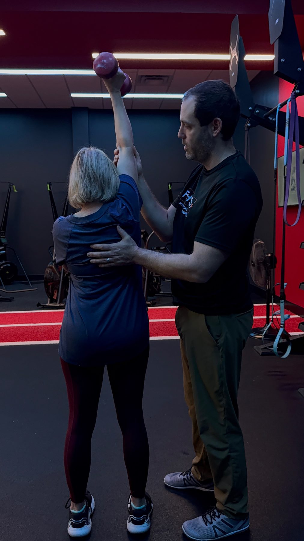 Overhead press rehab at Physio+