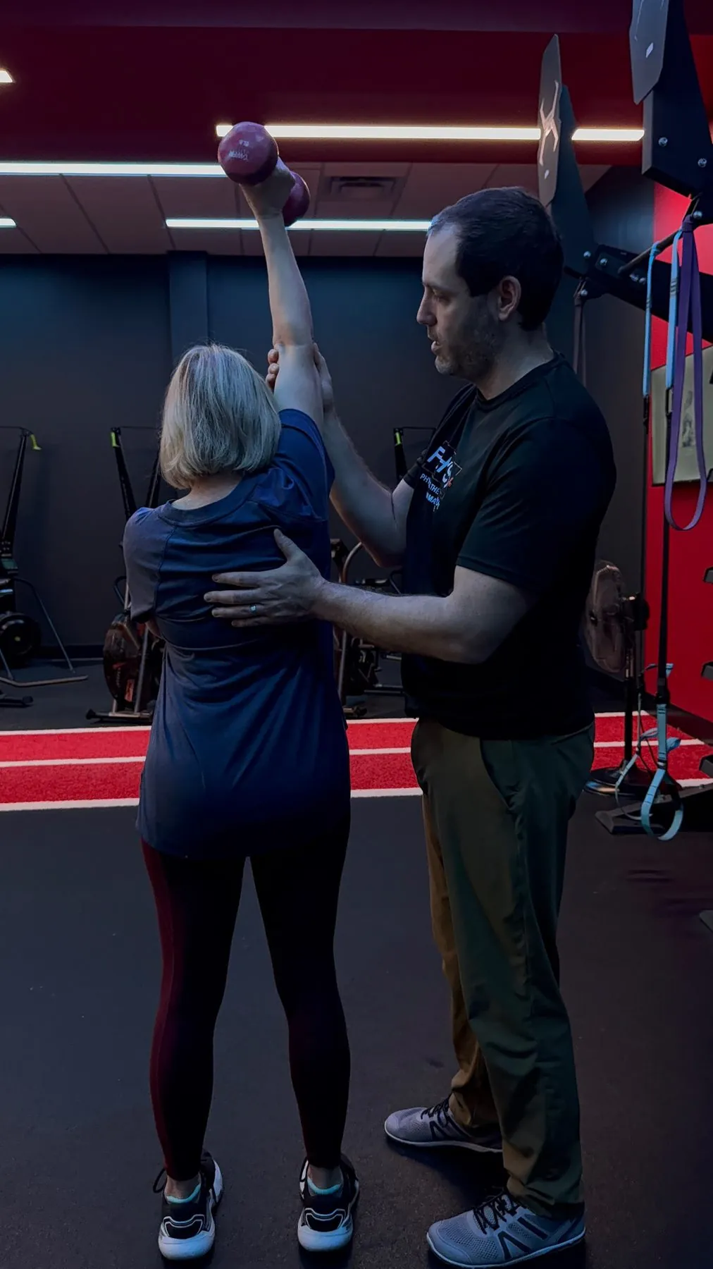 Overhead press rehab at Physio+